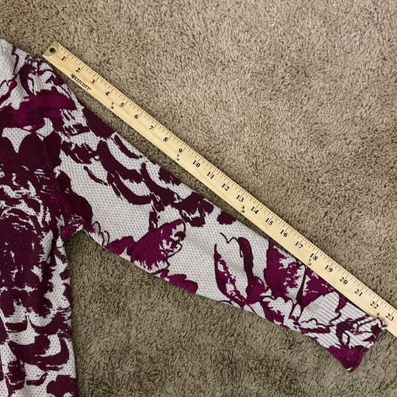 Soft Surroundings NWT Marin Waffle Knit Floral Print Sweater size Medium Fall - Picture 6 of 8